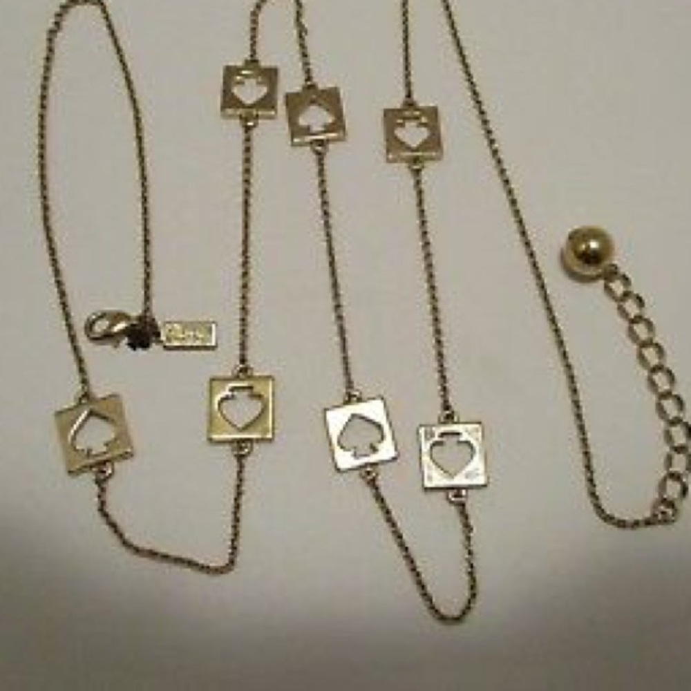 Kate Spade Legacy Logo Punch-Out Long Necklace